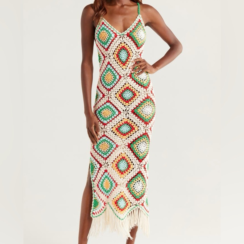 NWT Elan Crochet Maxi Dress